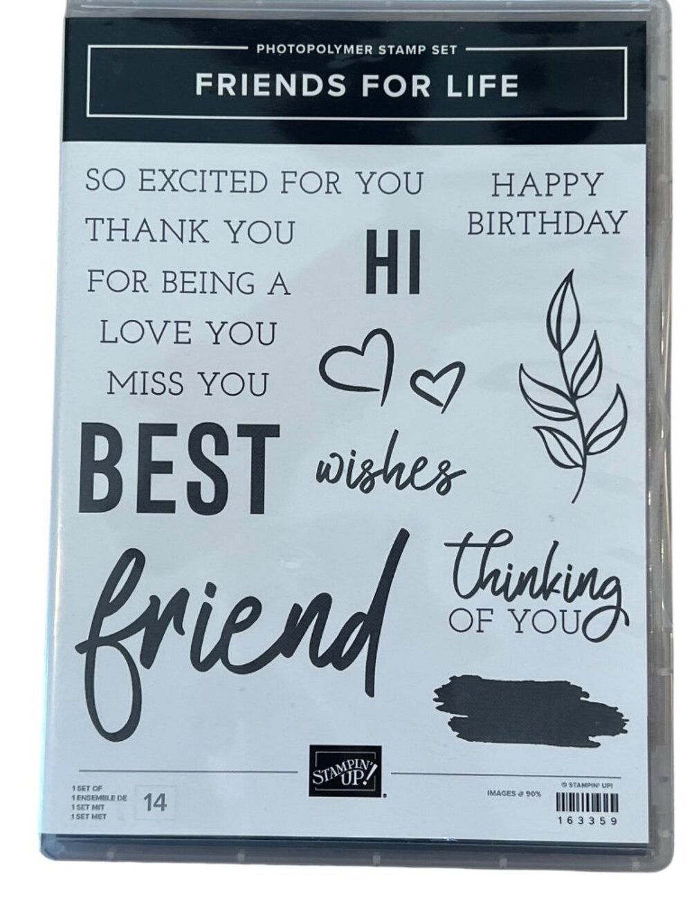 Stampin' Up! Friends For Life Stamp & Die Set Clear Photopolymer Cardmaking